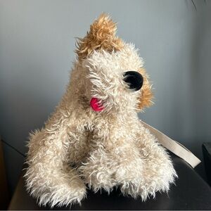 Ganz Heritage Classic ‘Shaggy School Bag’ Long Hair Tan Dog Stuffed Animal Bag